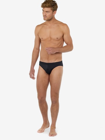 HOM Swim Trunks ' Sea Life ' in Black: front