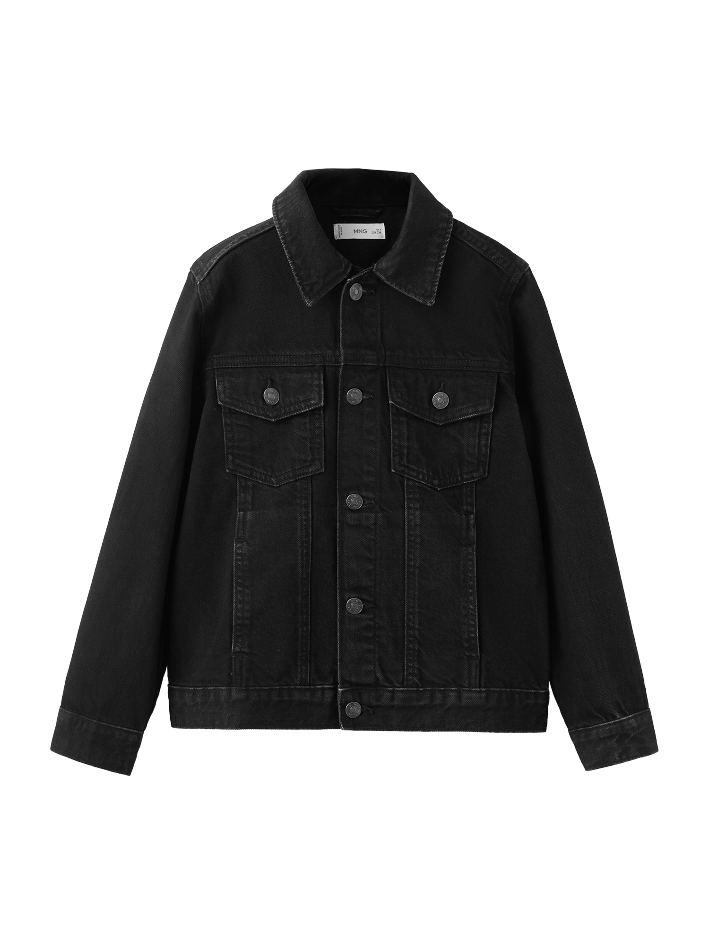MANGO KIDS Between-Season Jacket 'John' in Black denim, Item view
