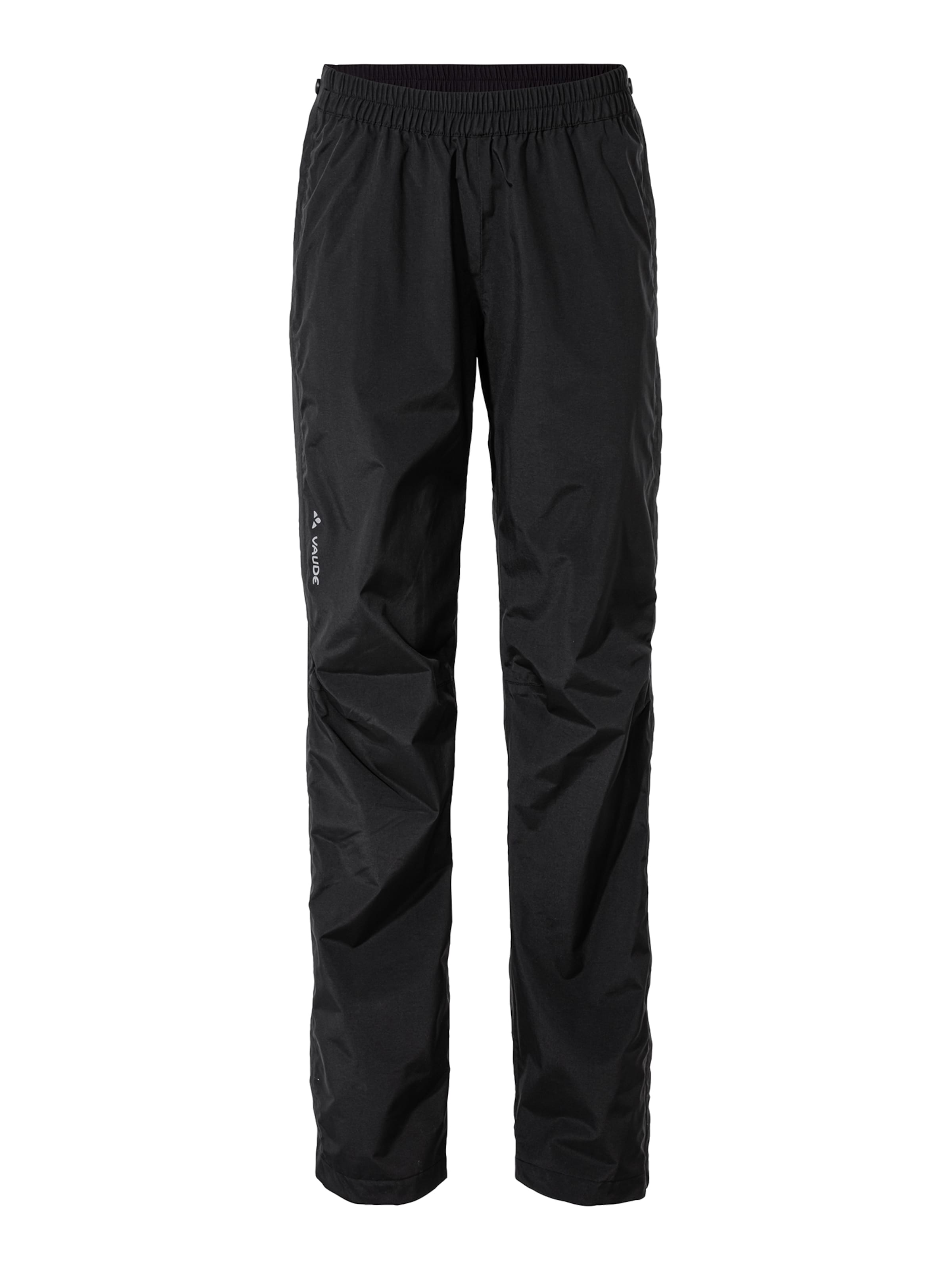 VAUDE Regular Outdoorhose ' W Yaras Rain Zip P IV ' in Schwarz: Vorderseite