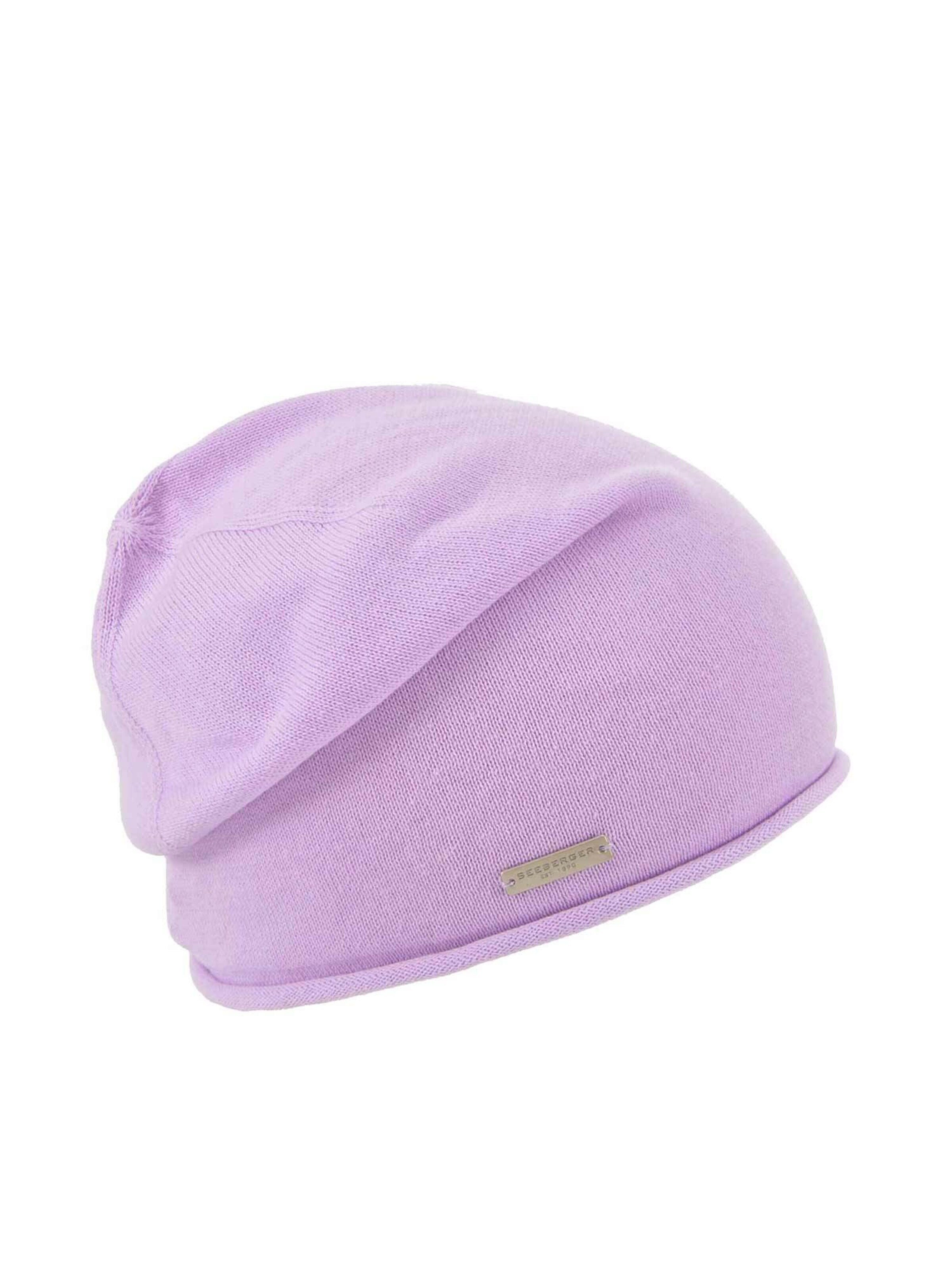 Seeberger Beanie 'Mütze' in Purple: front