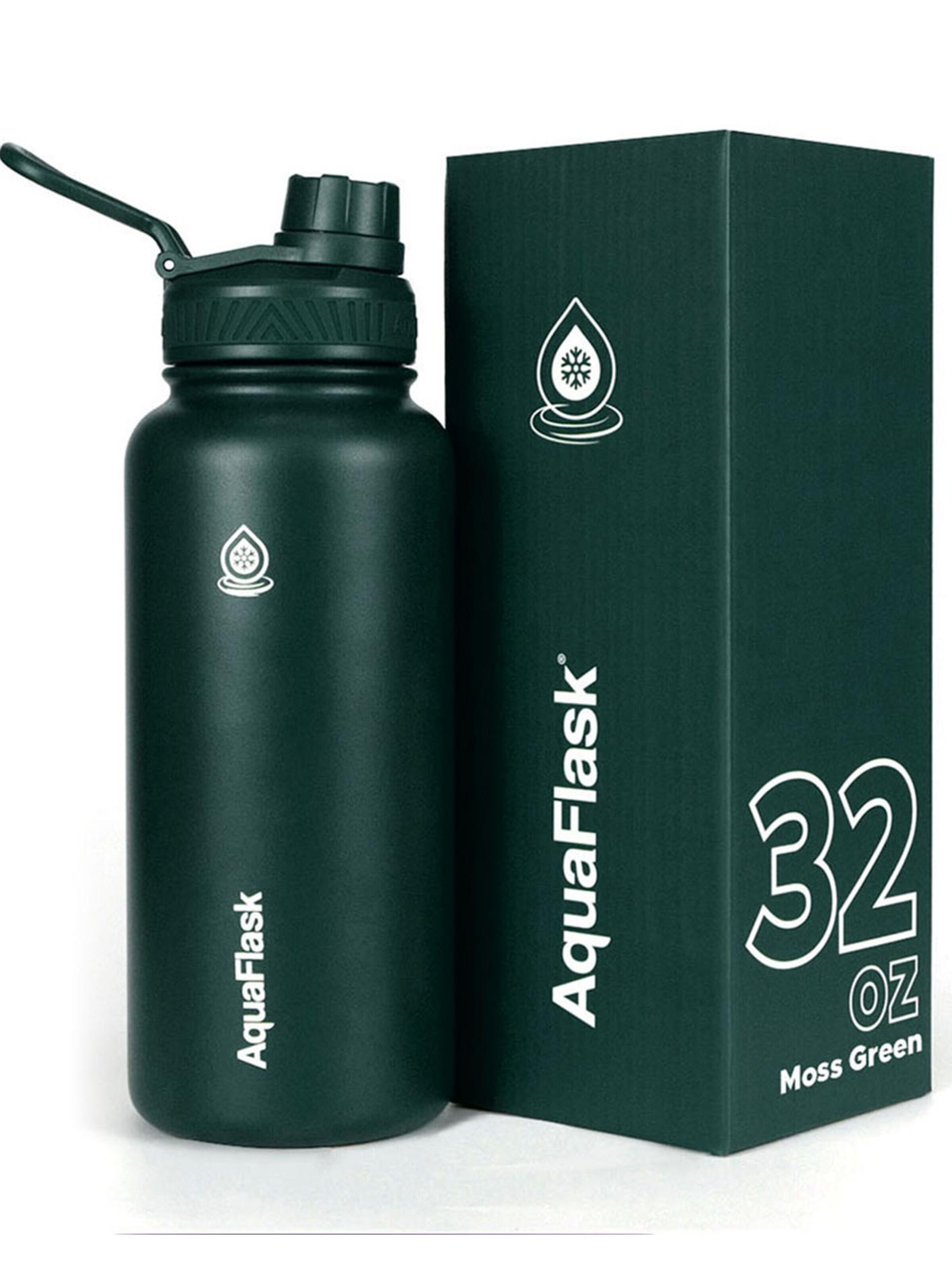 AquaFlask Láhev na vodu 'AquaFlask Termoláhev REGULAR 946 ml LEMON SLUSH' – zelená