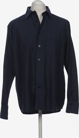 HECHTER PARIS Button Up Shirt in XL in Black: front