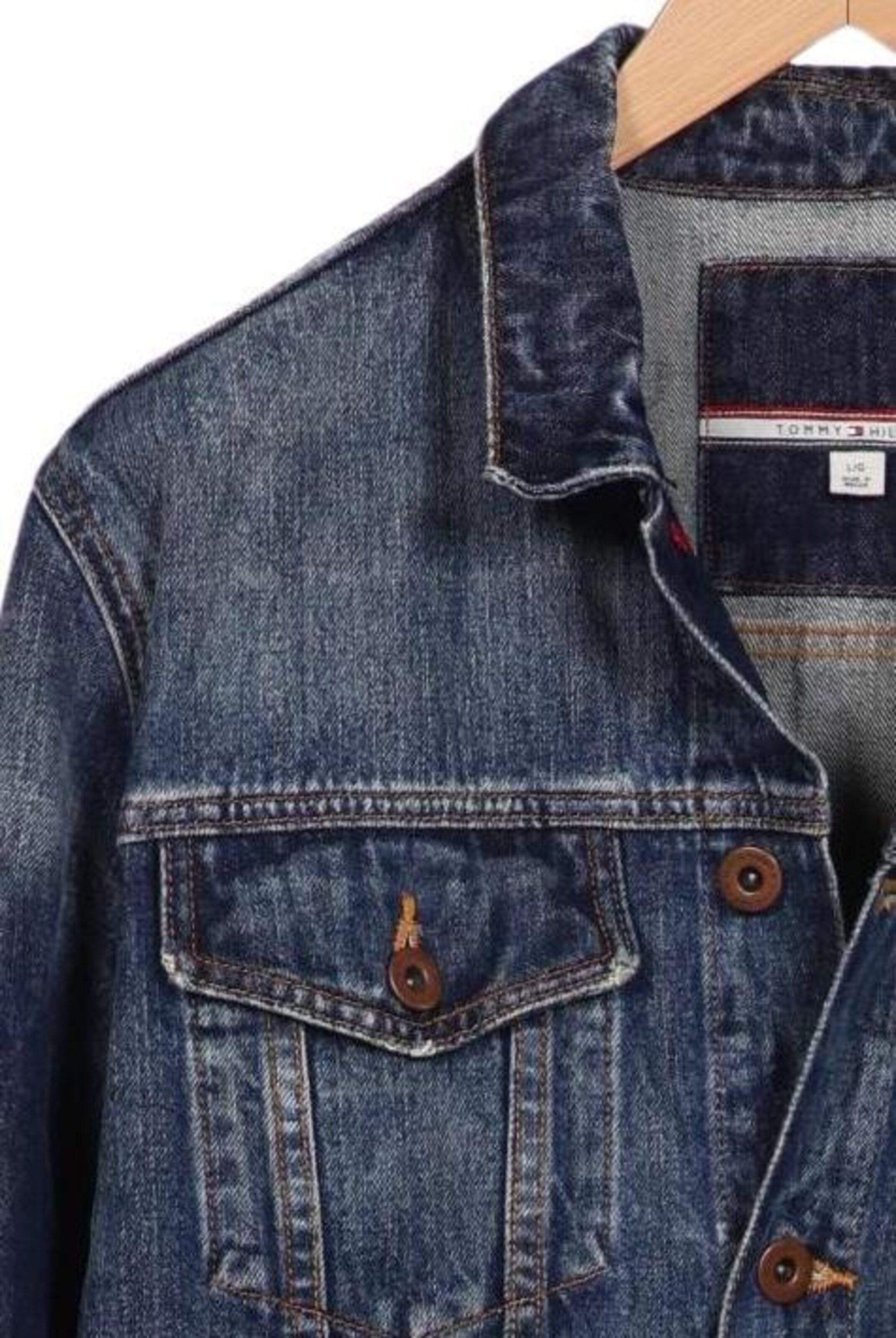 TOMMY HILFIGER Jacket & Coat in L in Blue