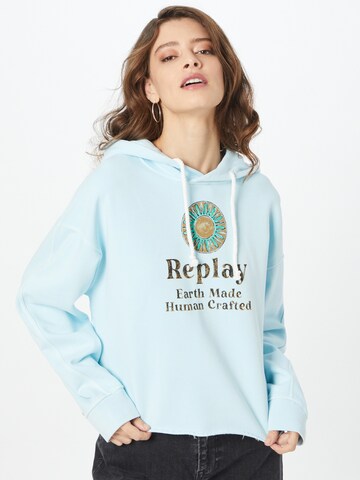 REPLAY Sweatshirt in Blue: front