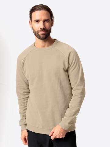 VAUDE Athletic Sweater 'Mineo III' in Beige: front