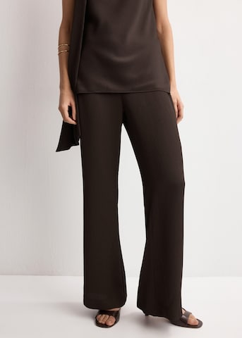 MANGO Wide Leg Hose 'Greta-a' in Braun: Vorderseite
