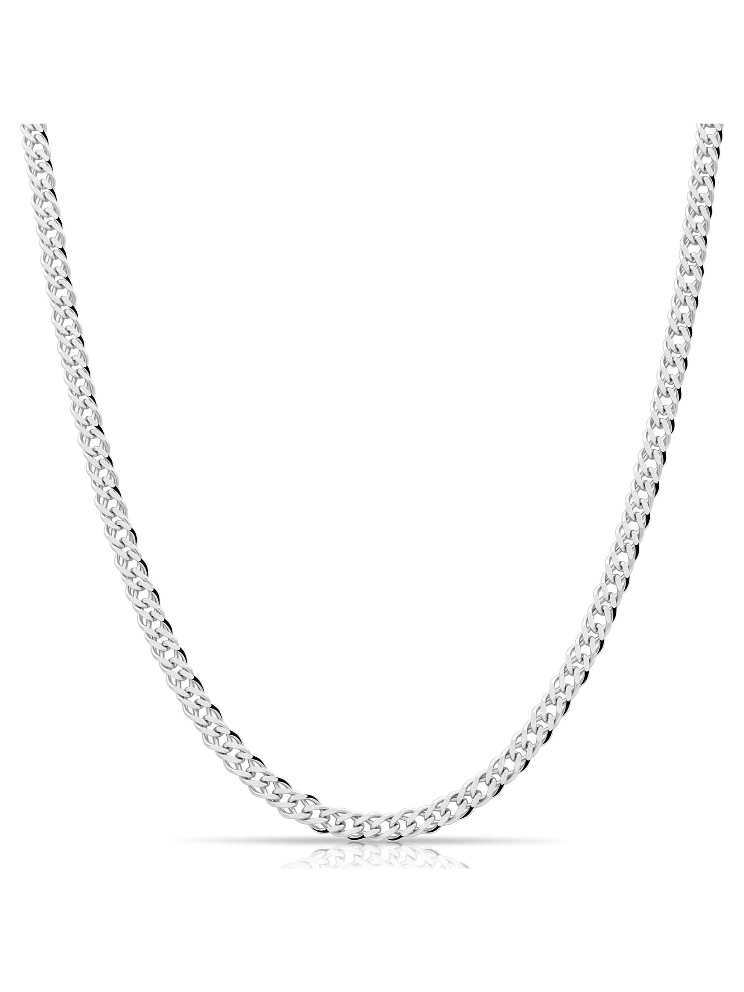 Tony Fein Kette 'Doppelpanzer'‌‌‌‌ in Silber: Vorderseite