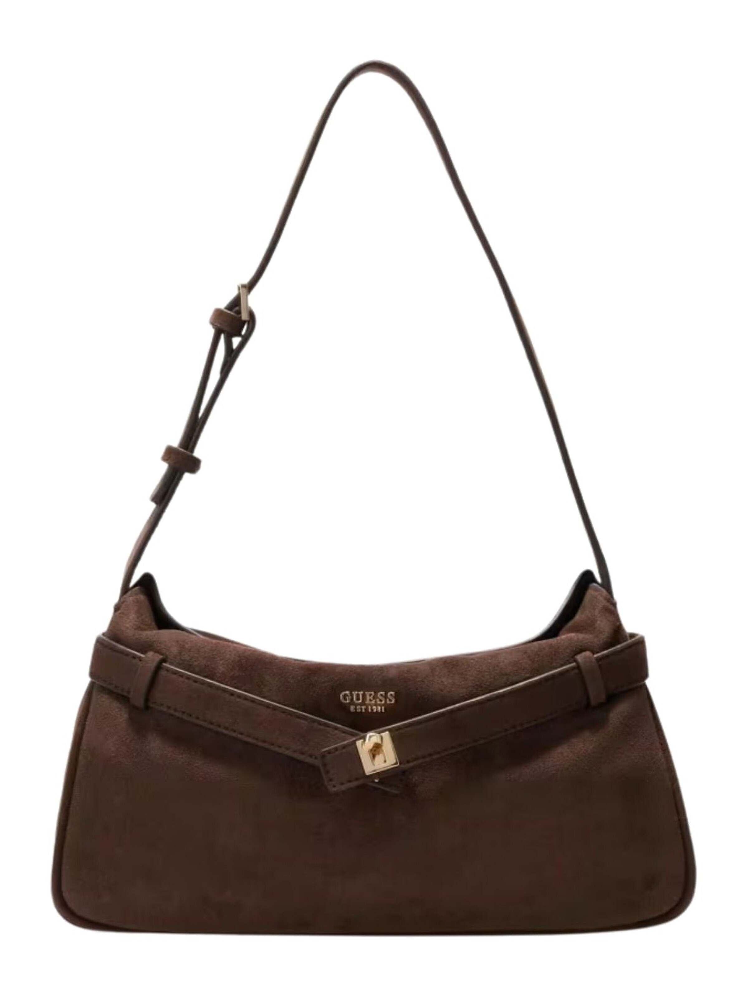 Borsa a spalla 'Guess borsa Ella shoulder bag' di GUESS in marrone: frontale