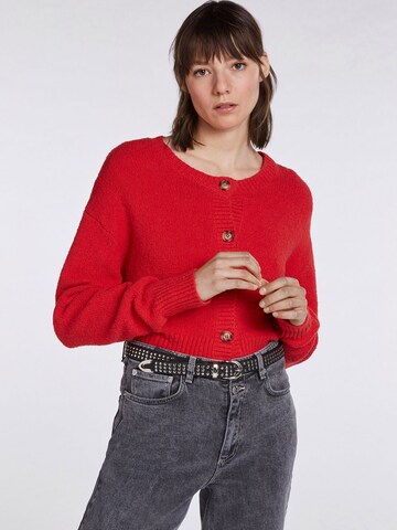 SET Knit Cardigan in Red: front