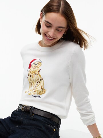 Pulover de la TOMMY HILFIGER pe alb