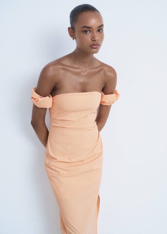 MANGO Evening Dress 'Peachy' in Orange