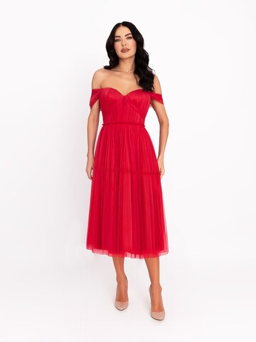 acob a porter Avondjurk in Rood: voorkant
