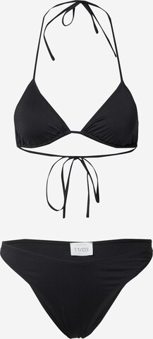 Kendall for ABOUT YOU Triangle Bikini 'Lani' in Black: front