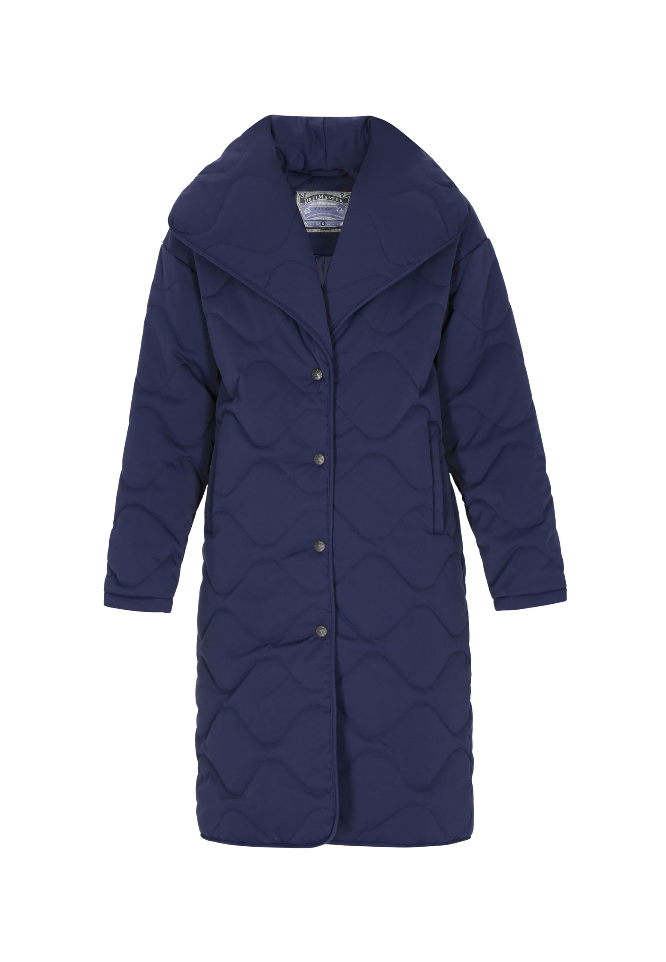 DreiMaster Vintage Between-seasons coat in Blue: front