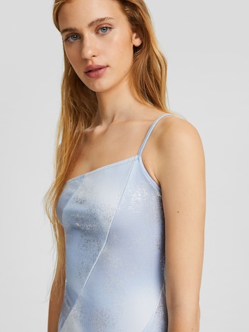 Bershka Cocktail Dress in Blue