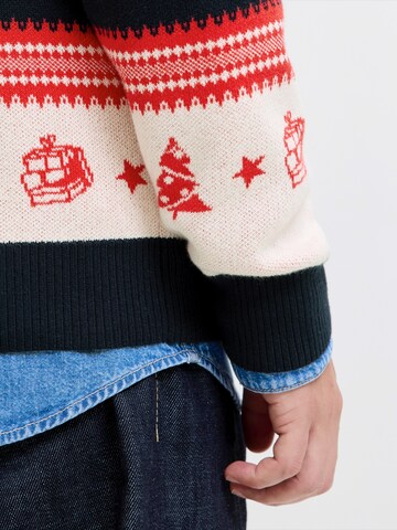 JACK & JONES Пуловер 'JJXMAS NOEL' в пъстро