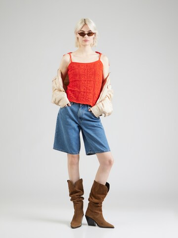 LEVI'S ® Πλεκτό τοπ 'Abbey Tie-Shoulder Sweater Tank Top' σε κόκκινο