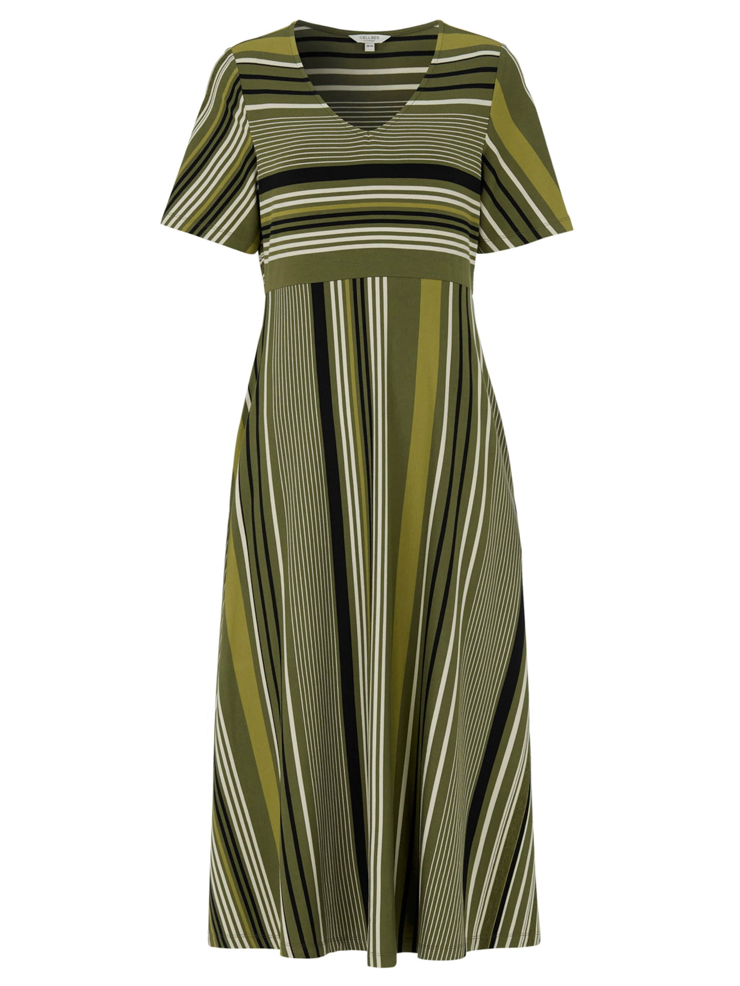 Cellbes of Sweden Robe en 34-36 en olive / noir / blanc, Vue avec produit