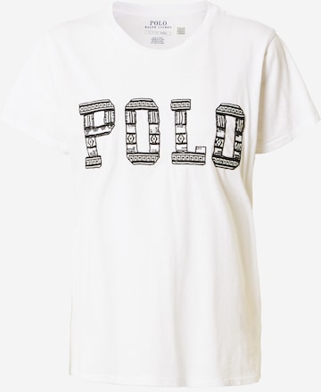 T-shirt Polo Ralph Lauren en blanc : devant