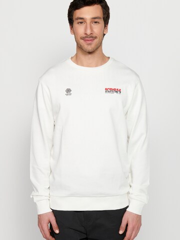 Sweat-shirt KOROSHI en blanc : devant