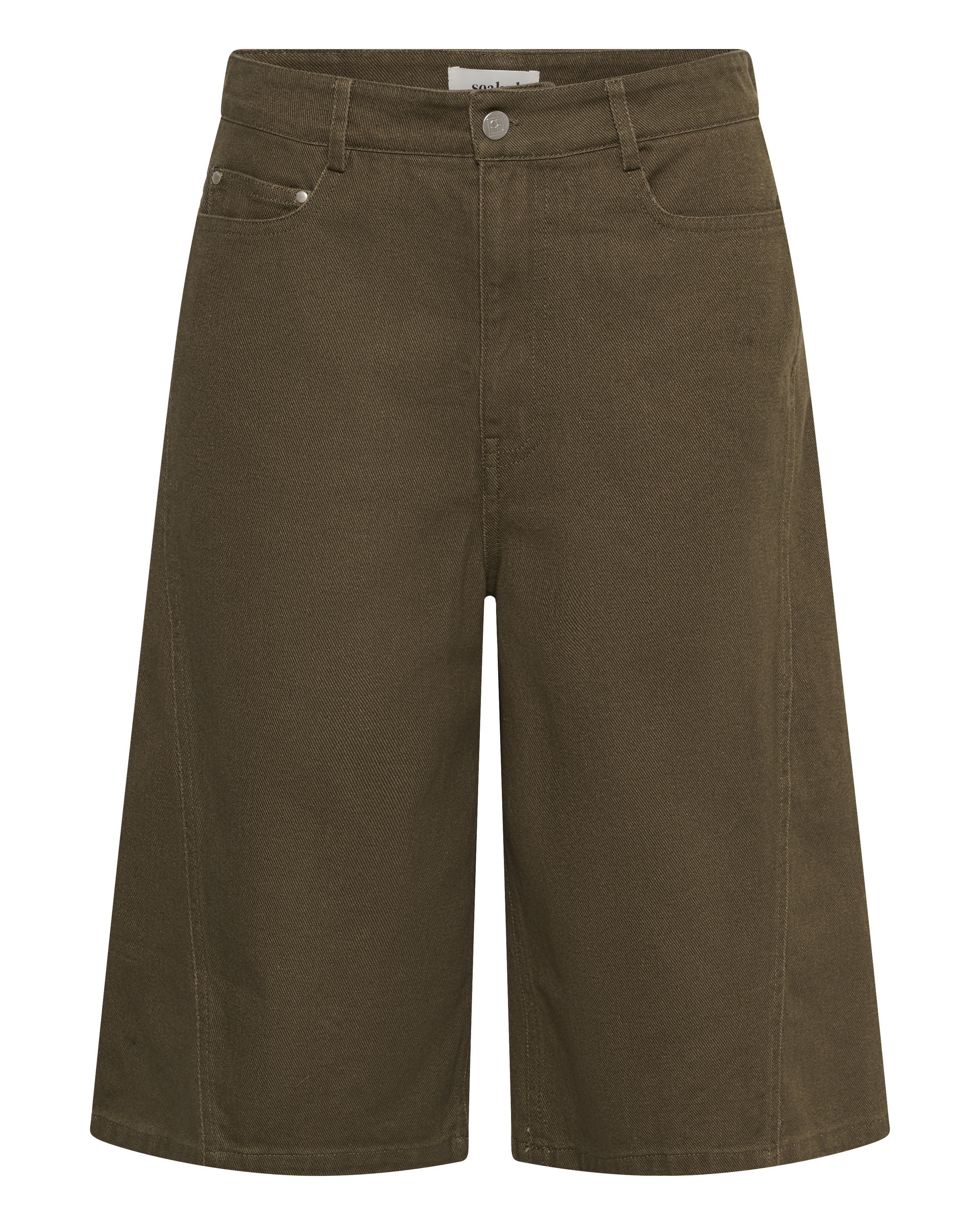 SOAKED IN LUXURY - Loosefit Calças 'Sanaga' em castanho: frente
