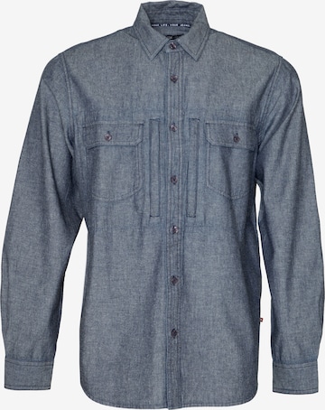 BIG STAR Regular fit Button Up Shirt 'Redgerson' in Blue: front