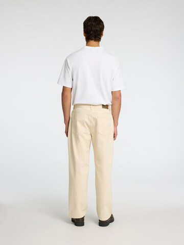 Loosefit Jeans con pieghe 'SLH220 Kobe'' di SELECTED HOMME in beige