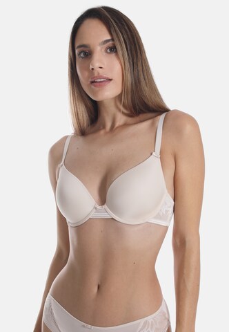 sassa T-shirt Bra in Beige: front