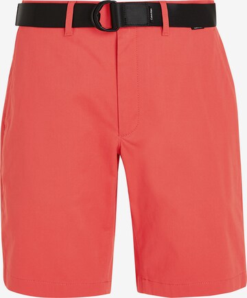 Calvin Klein Regular Pants in Red: front