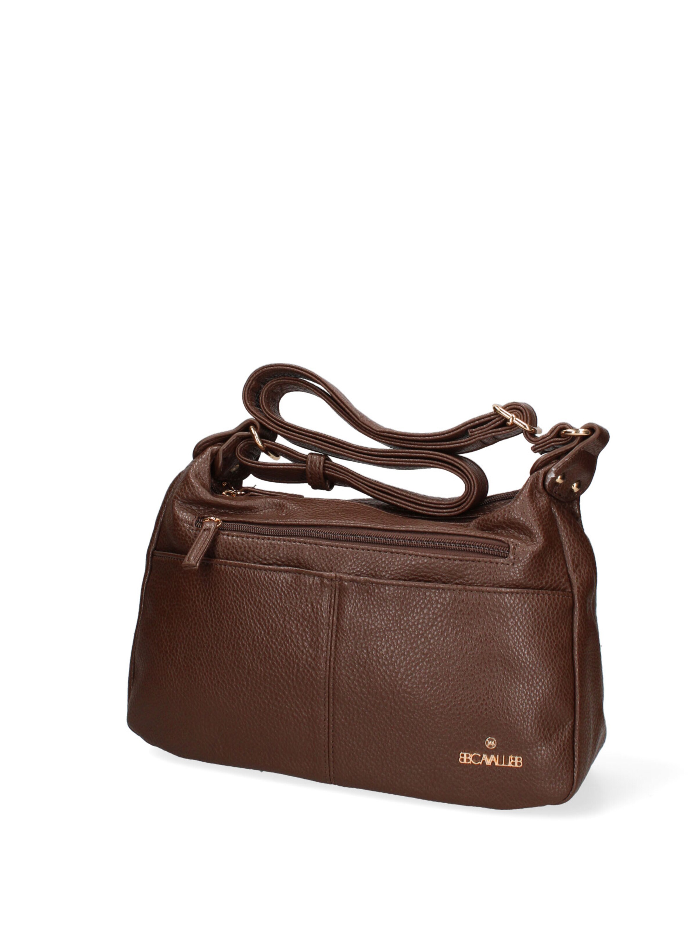 Borsa a spalla 'Borsa a Tracolla Donna Ecopelle con Zip e Tasche Multiple - B Cavalli' di B. Cavalli in beige