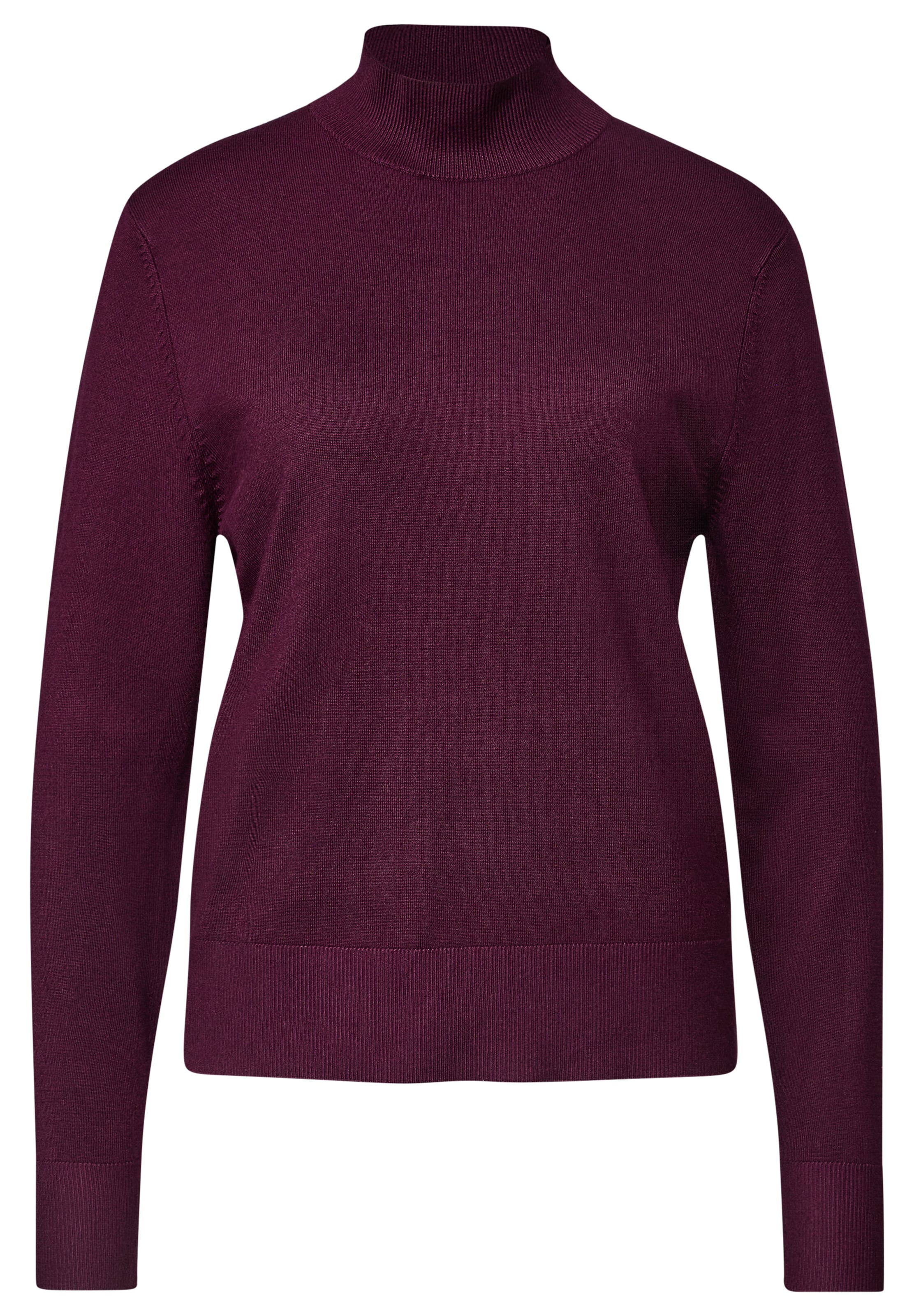 STREET ONE Basic Pullover mit Turtle Neck in Rot: Vorderseite