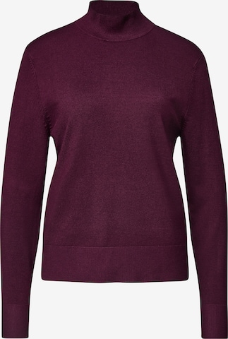 STREET ONE Basic Pullover mit Turtle Neck in Rot: Vorderseite