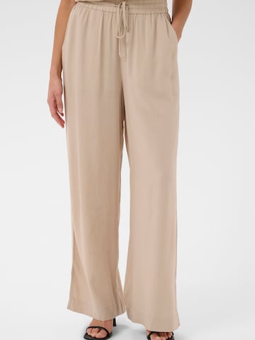 Kaffe Wide Leg Bukser 'KAmilia' i grå: forside