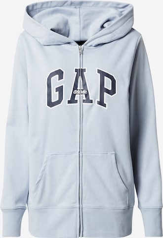 GAP - Sudadera con cremallera en azul: frente