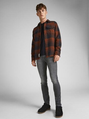 JACK & JONES Kitsas Teksapüksid 'Liam', värv hall