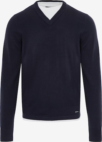 Pull-over Threadbare en bleu : devant