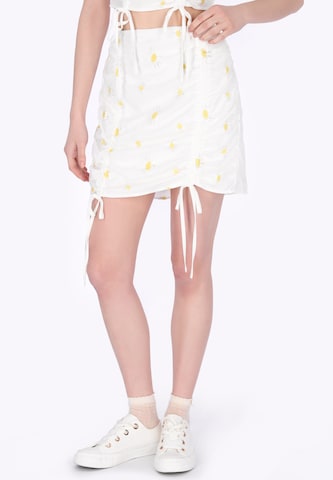 MYMO - Saia 'Young Fashion' em branco: frente