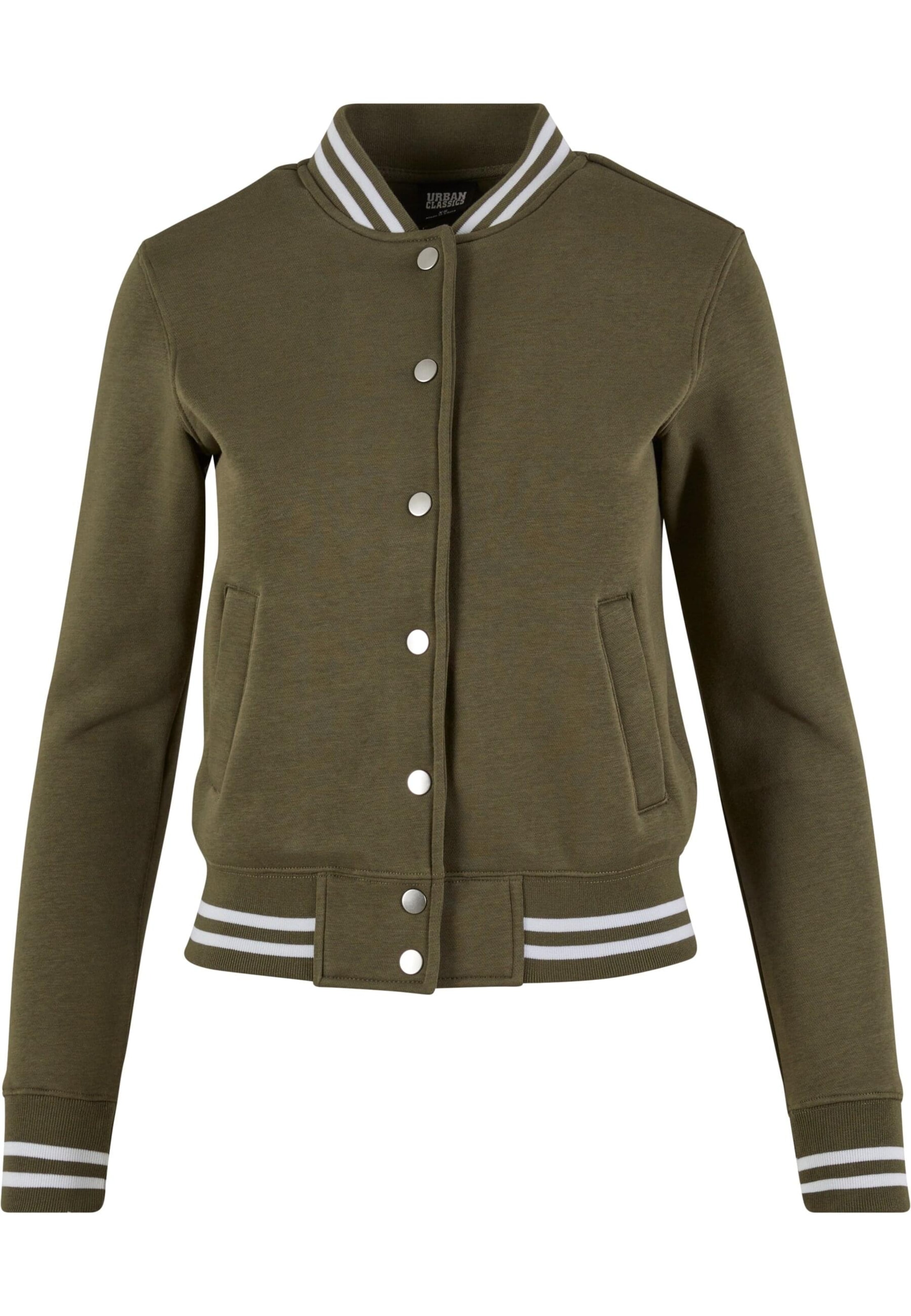 Urban Classics Sweat jacket in Green: front