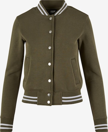 Urban Classics Кофта на молнии в Зеленый: спереди