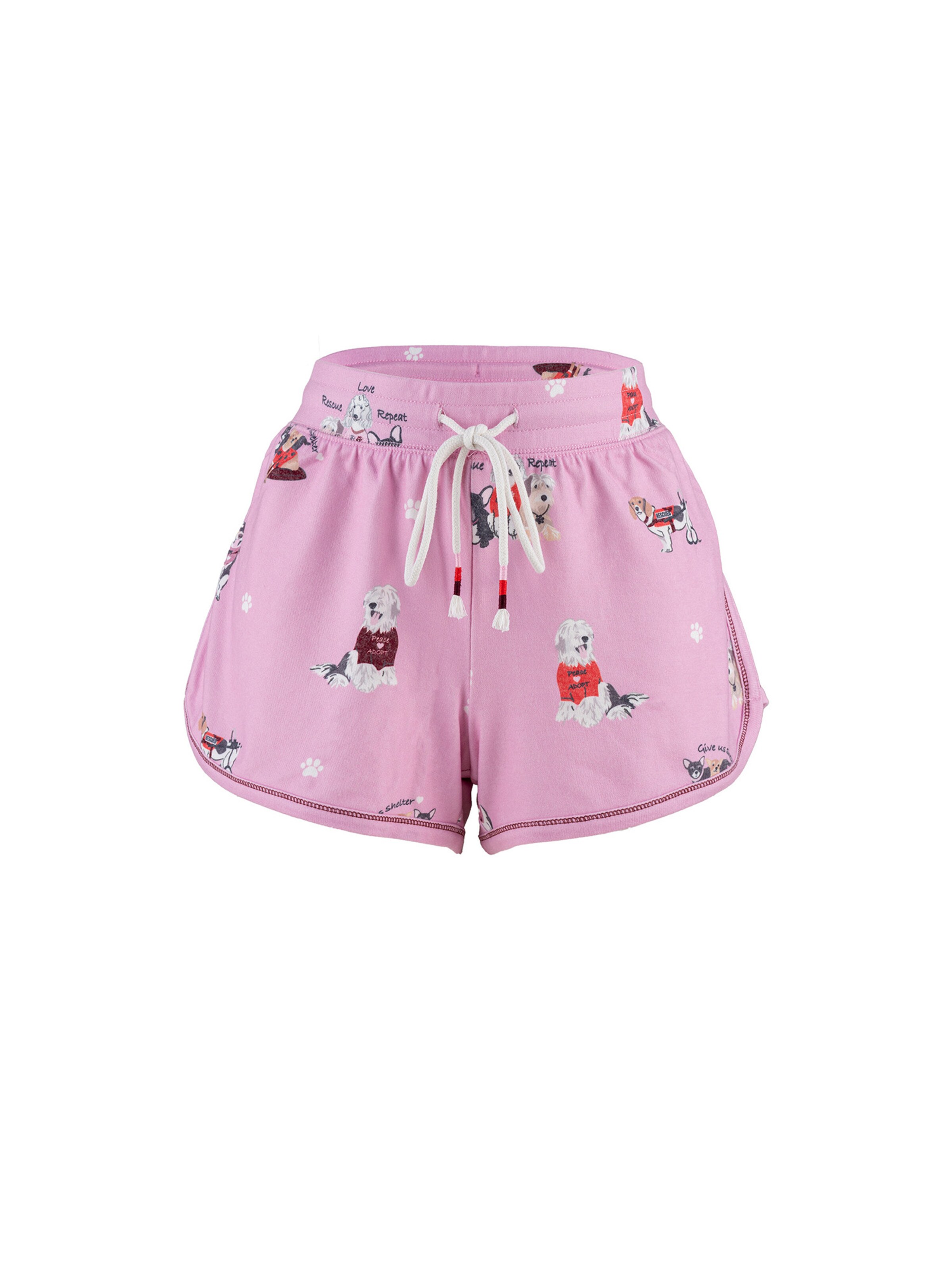 PJ Salvage Pajama Pants 'Rescues My Favorite Breed' in Mixed colors: front