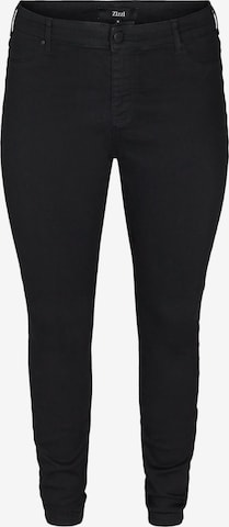 Zizzi Skinny Jeggings in Black: front