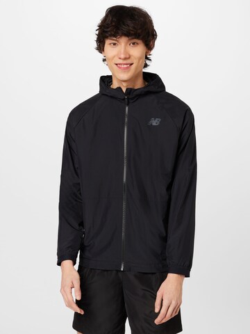 Veste de sport new balance en noir : devant