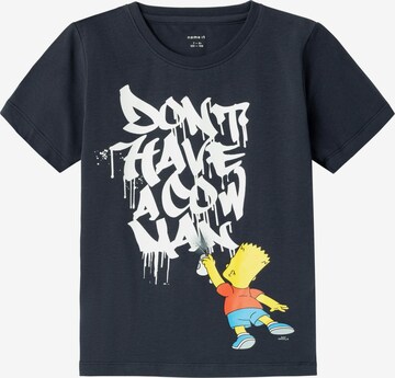 NAME IT Shirt 'Simpsons' in Blue: front