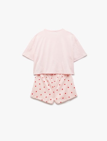 Koton Short Pajama Set in Pink