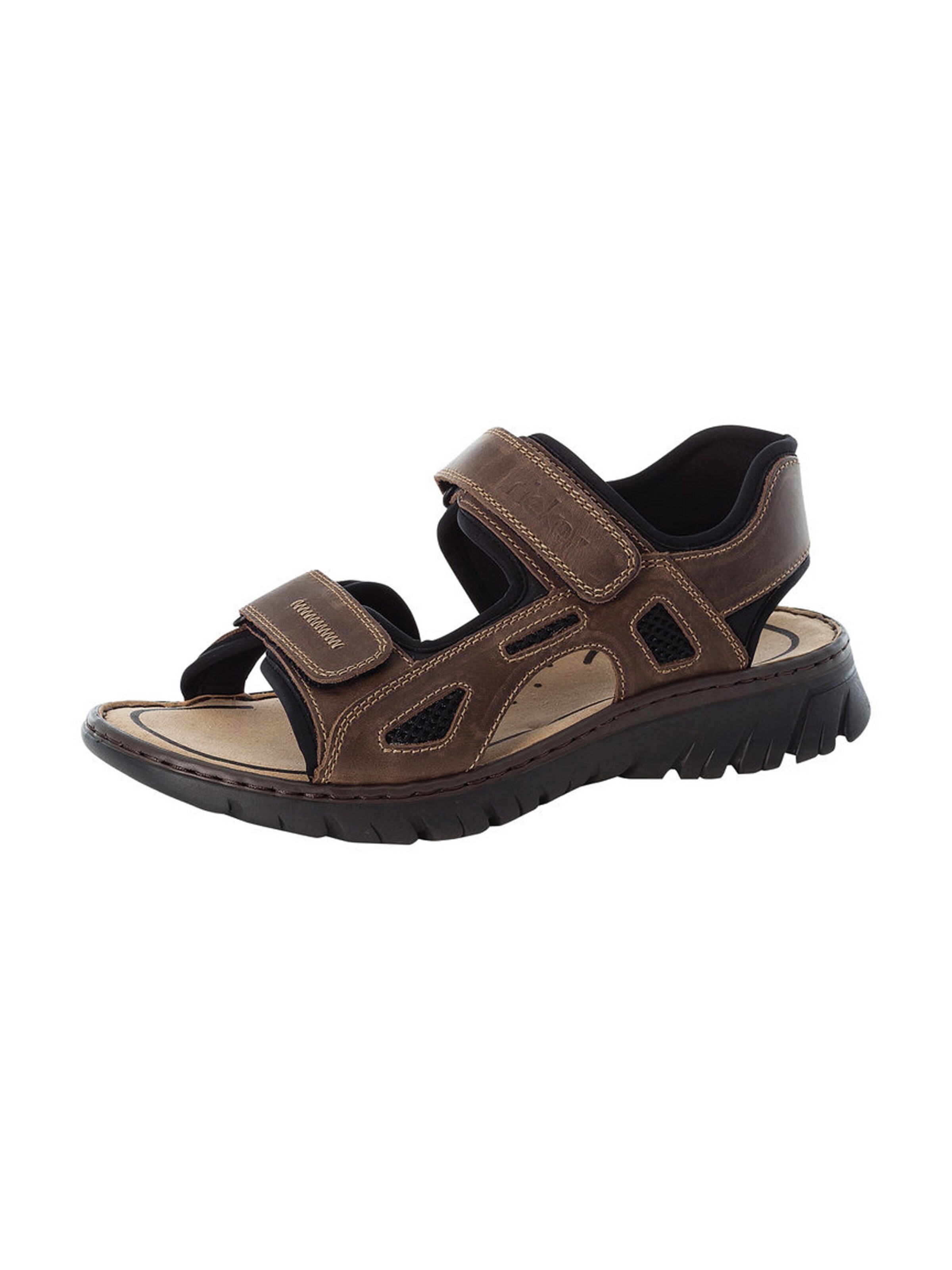 Sandales de randonnée Rieker en marron : devant