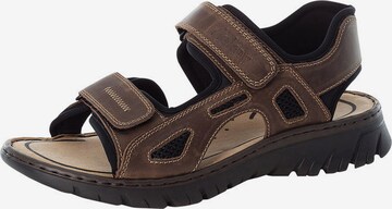 Rieker Hiking Sandals in Brown: front