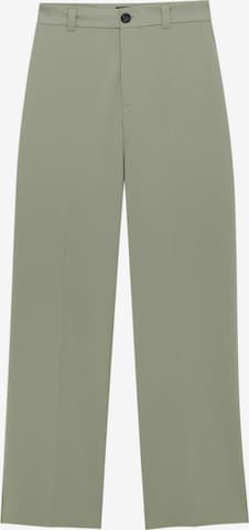 Pull&Bear Spodnie w kant w kolorze zielony: przód
