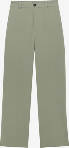 Pantaloni con piega frontale di Pull&Bear in verde: frontale