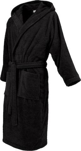 celodoro Long Bathrobe 'Home & Spa Collection' in Black: front