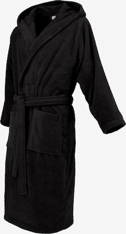 celodoro Long Bathrobe 'Home & Spa Collection' in Black: front